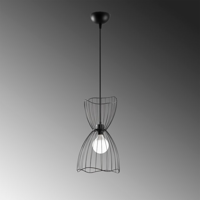 Opviq Zeyno - 6410 Lámpara de Araña Industrial Negra con Altura Ajustable
